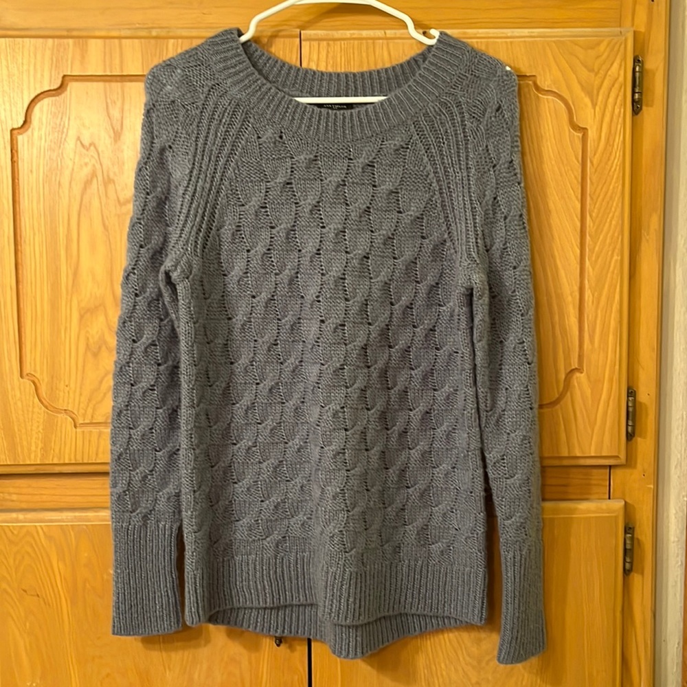 Ann Taylor powder blue cable knit sweater size small